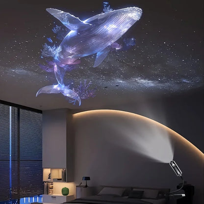 LED Ocean Projector Night Light — Adjustable USB Lamp