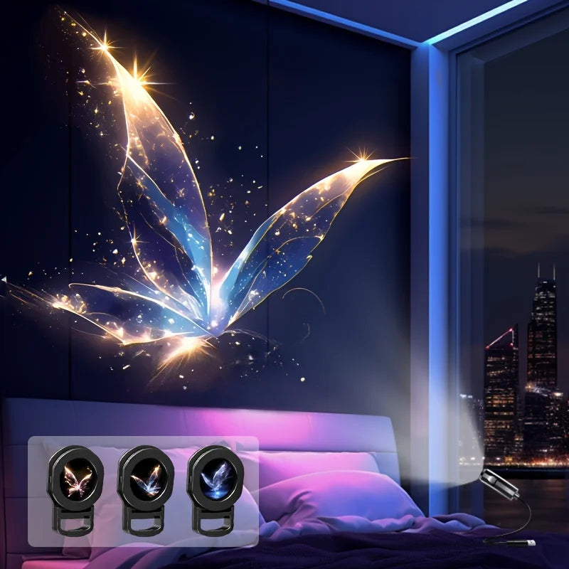 LED Ocean Projector Night Light — Adjustable USB Lamp