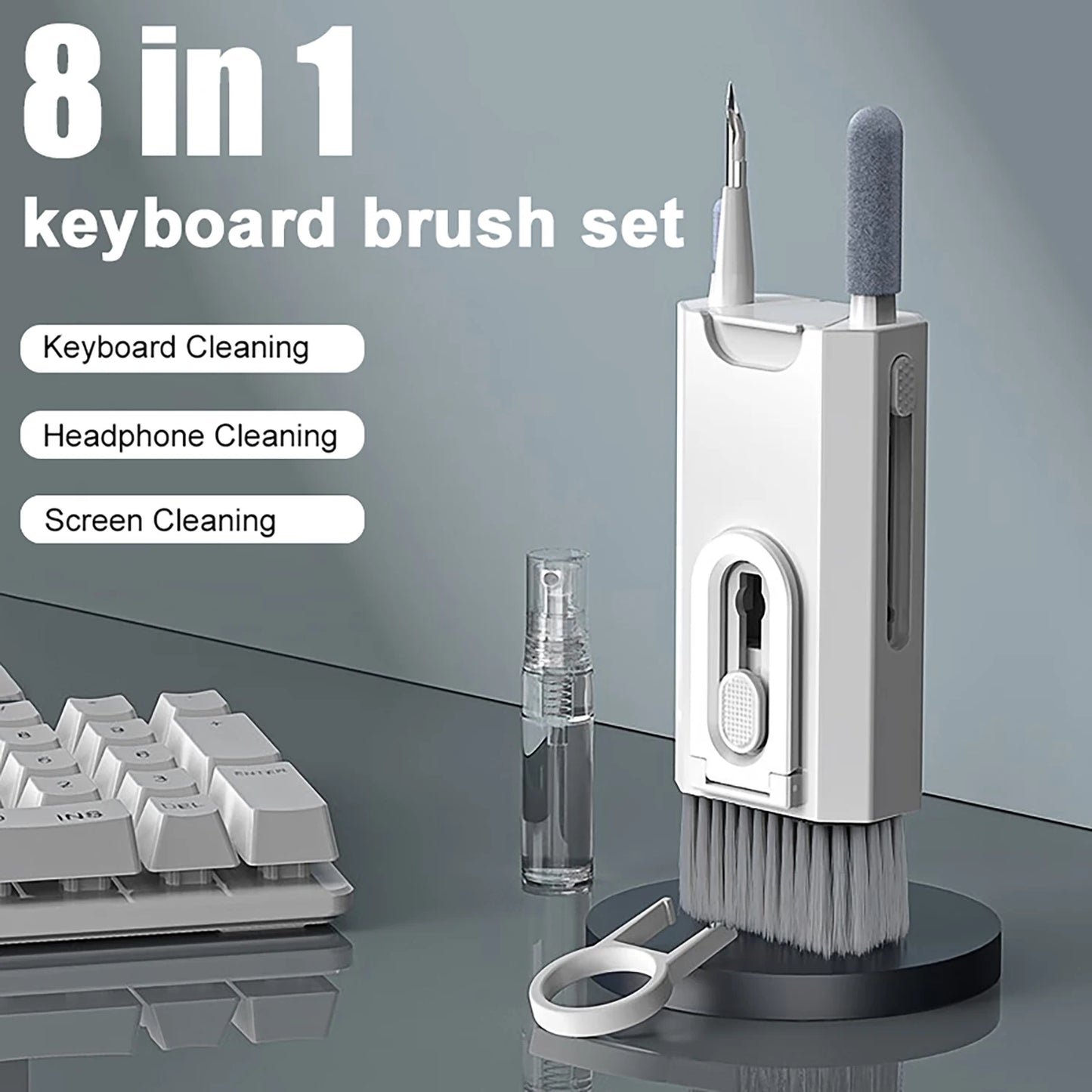 8-in-1 Tech Cleaning Kit for Keyboard, Phone &amp; Earphones