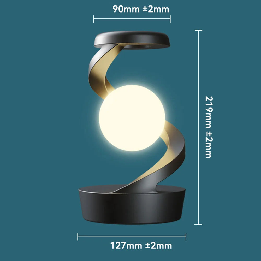 Rotating Floating Lamp with 15W Wireless Charger