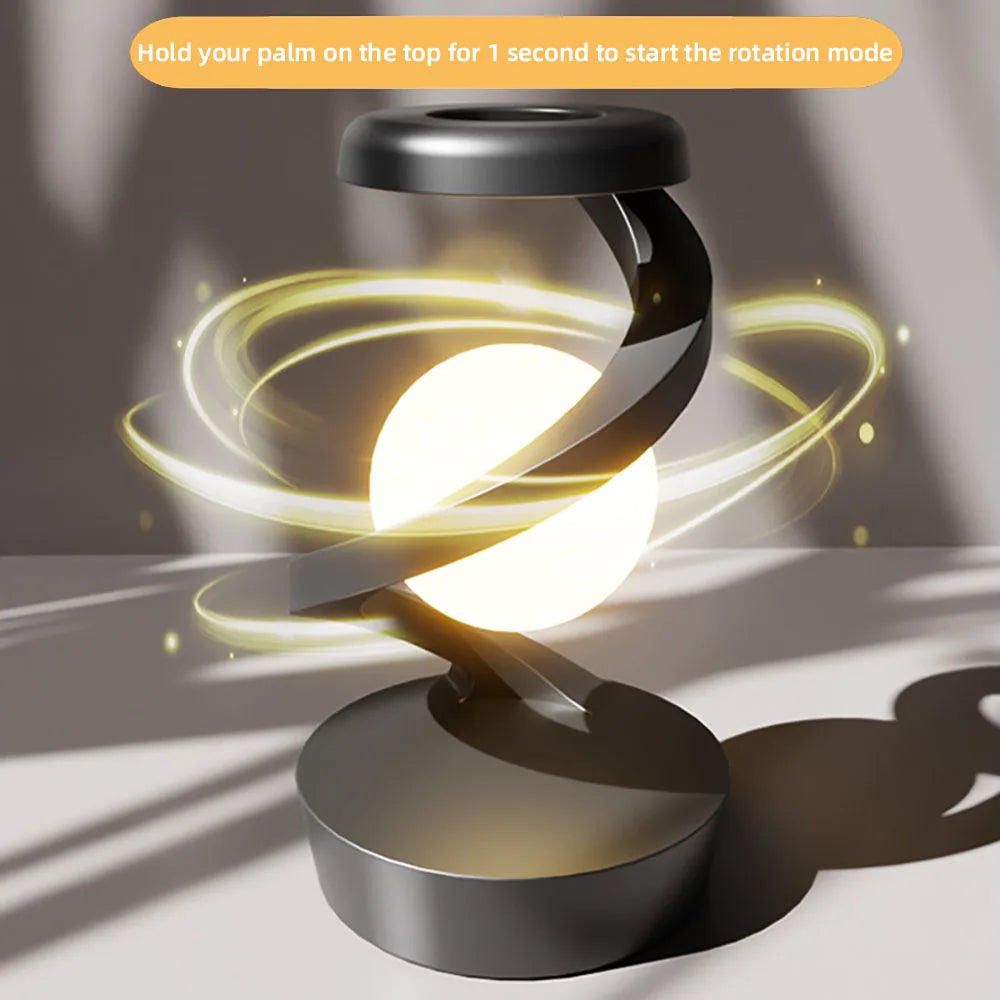 Rotating Floating Lamp with 15W Wireless Charger