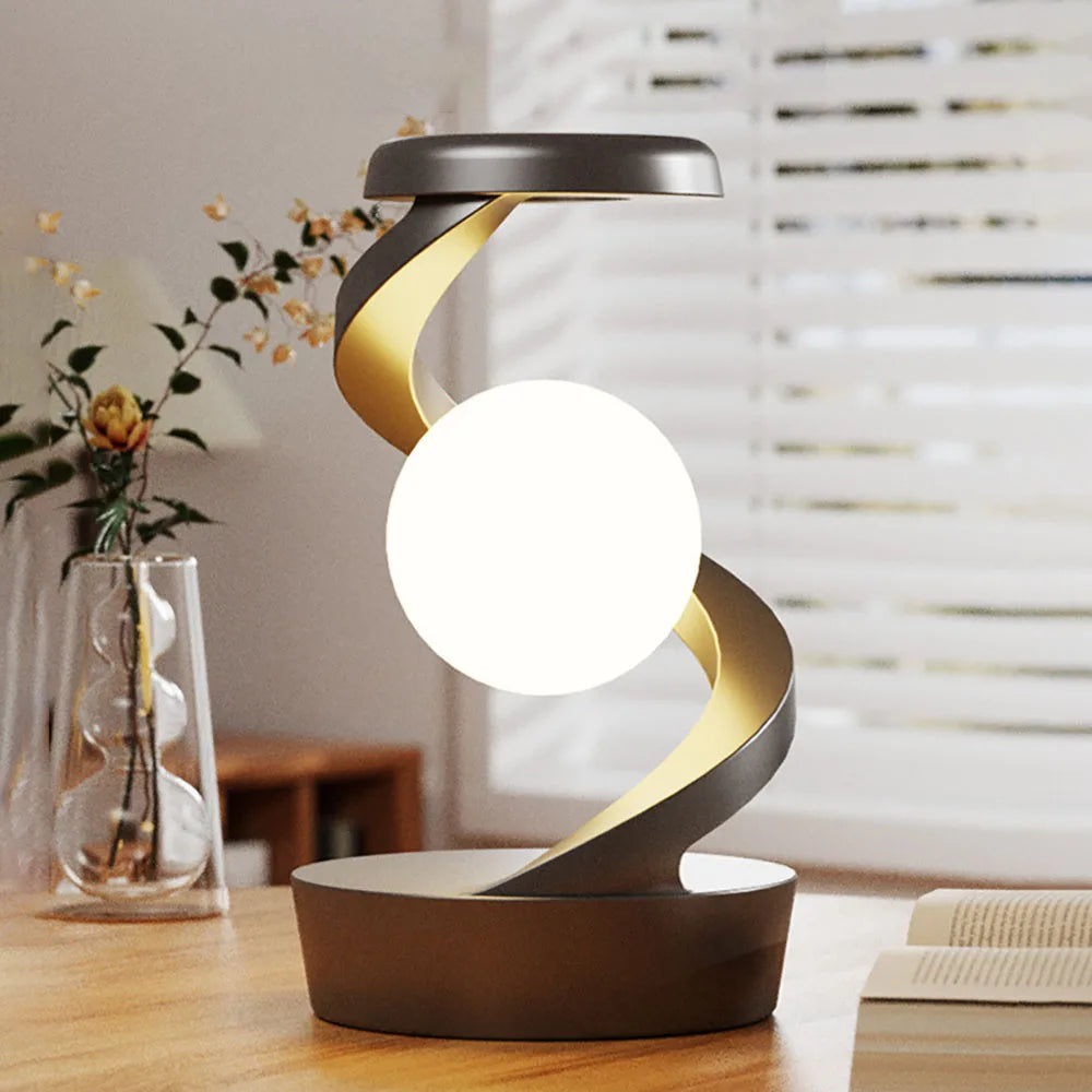 Rotating Floating Lamp with 15W Wireless Charger