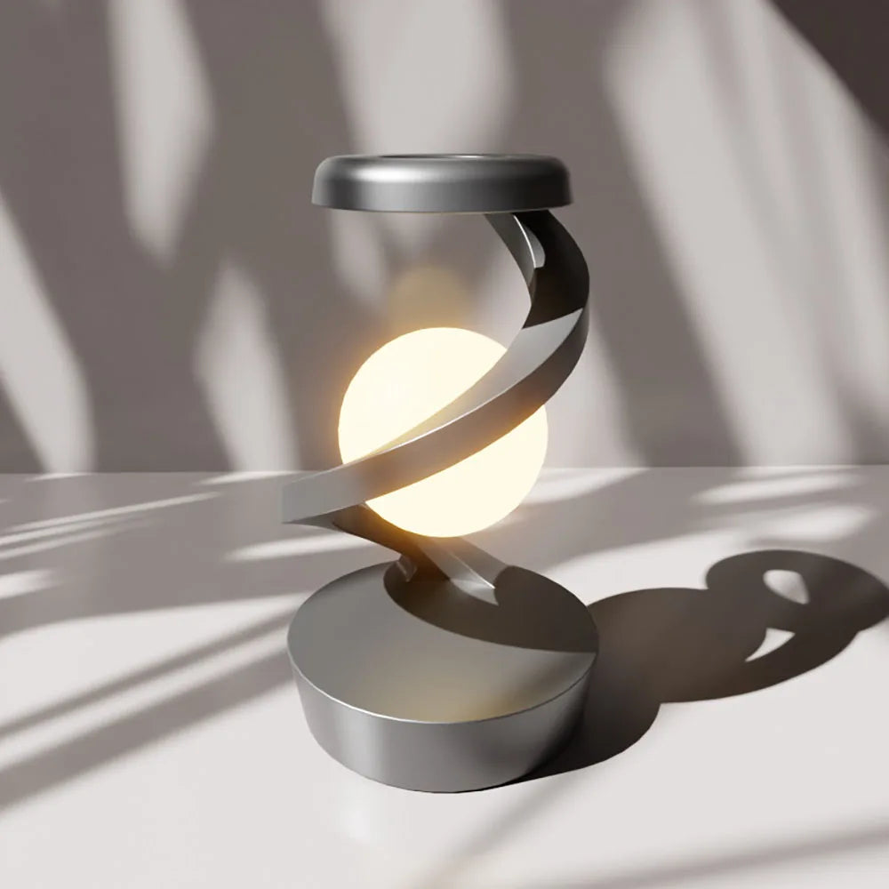 Rotating Floating Lamp with 15W Wireless Charger