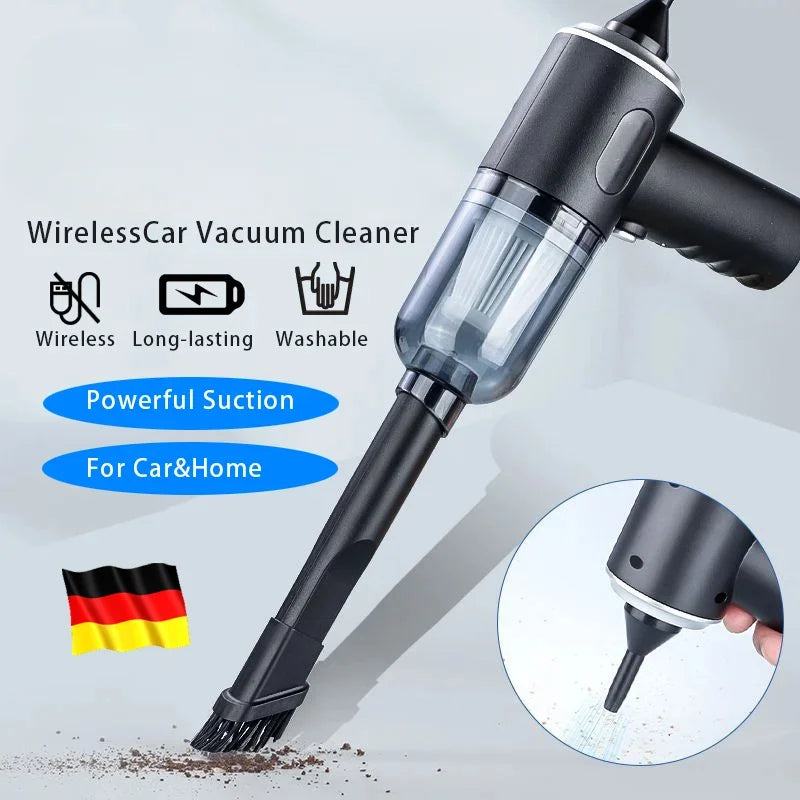 Wireless Car Vacuum Cleaner — 9000Pa Portable Wet &amp; Dry
